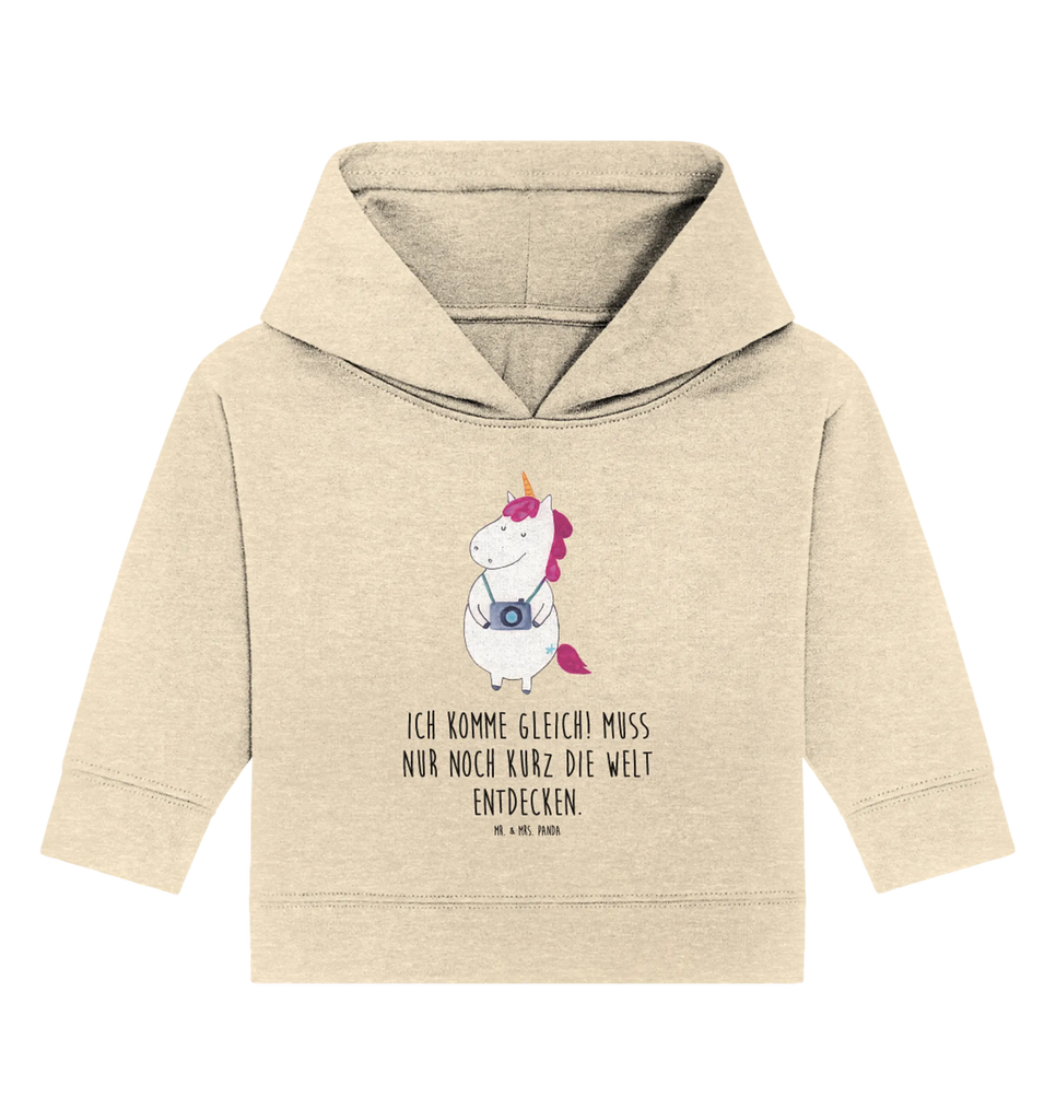 Organic Baby Hoodie Einhorn Fotograf Baby Kapuzenshirt, Baby Kapuzensweatshirt, Baby Hoodie, Baby Pullover, Einhorn, Einhörner, Einhorn Deko, Pegasus, Unicorn, Fotograf, Fotografie, Kamera, Reisen, Weltreise, Weltenbummler, Urlaub, Tourist, Kurztrip, Reise, Städtereise