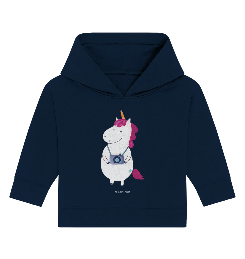 Organic Baby Hoodie Einhorn Fotograf Baby Kapuzenshirt, Baby Kapuzensweatshirt, Baby Hoodie, Baby Pullover, Einhorn, Einhörner, Einhorn Deko, Pegasus, Unicorn, Fotograf, Fotografie, Kamera, Reisen, Weltreise, Weltenbummler, Urlaub, Tourist, Kurztrip, Reise, Städtereise