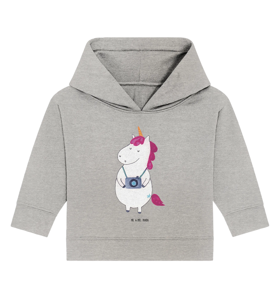 Organic Baby Hoodie Einhorn Fotograf Baby Kapuzenshirt, Baby Kapuzensweatshirt, Baby Hoodie, Baby Pullover, Einhorn, Einhörner, Einhorn Deko, Pegasus, Unicorn, Fotograf, Fotografie, Kamera, Reisen, Weltreise, Weltenbummler, Urlaub, Tourist, Kurztrip, Reise, Städtereise