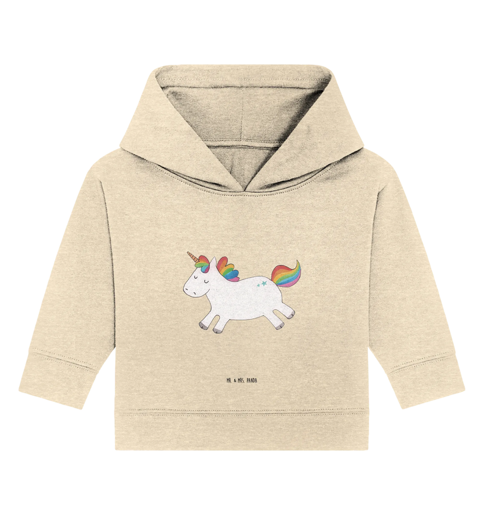 Organic Baby Hoodie Einhorn Happy Baby Kapuzenshirt, Baby Kapuzensweatshirt, Baby Hoodie, Baby Pullover, Einhorn, Einhörner, Einhorn Deko, Pegasus, Unicorn, glücklich, fröhlich, Spaß, Freude, Lebensfreude, witzig, spannend, Lächeln, Lachen