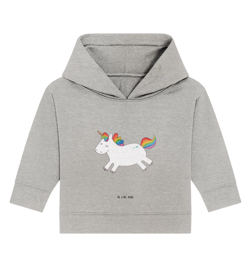 Organic Baby Hoodie Einhorn Happy Baby Kapuzenshirt, Baby Kapuzensweatshirt, Baby Hoodie, Baby Pullover, Einhorn, Einhörner, Einhorn Deko, Pegasus, Unicorn, glücklich, fröhlich, Spaß, Freude, Lebensfreude, witzig, spannend, Lächeln, Lachen