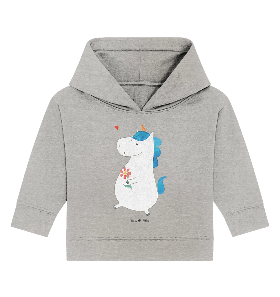 Organic Baby Hoodie Einhorn Spaziergang Baby Kapuzenshirt, Baby Kapuzensweatshirt, Baby Hoodie, Baby Pullover, Einhorn, Einhörner, Einhorn Deko, Pegasus, Unicorn, Glitzer, Blumen, Spaziergang, Motivation, Gute Laune, Freude, Freundin, Mutter, Schwester