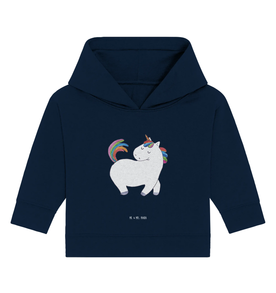 Organic Baby Hoodie Einhorn Stolzieren Baby Kapuzenshirt, Baby Kapuzensweatshirt, Baby Hoodie, Baby Pullover, Einhorn, Einhörner, Einhorn Deko, Pegasus, Unicorn, stolz, anders, bunt, Pferd, Reiter, Reiten, Freundin, Geschenk