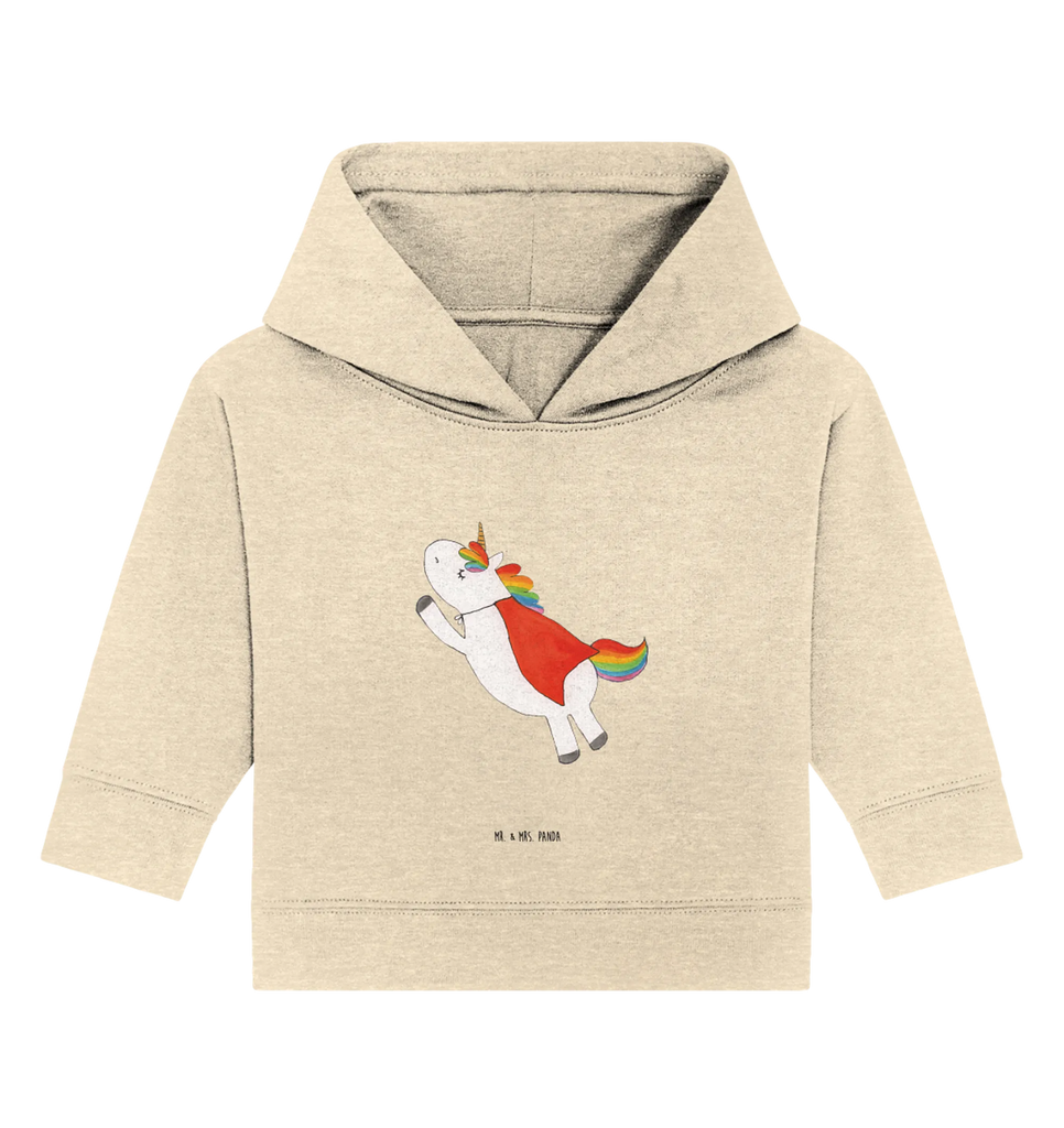 Organic Baby Hoodie Einhorn Super Baby Kapuzenshirt, Baby Kapuzensweatshirt, Baby Hoodie, Baby Pullover, Einhorn, Einhörner, Einhorn Deko, Pegasus, Unicorn, Traummann, Superheld, Held, Freundin, Geschenk, Girl, Mädchen