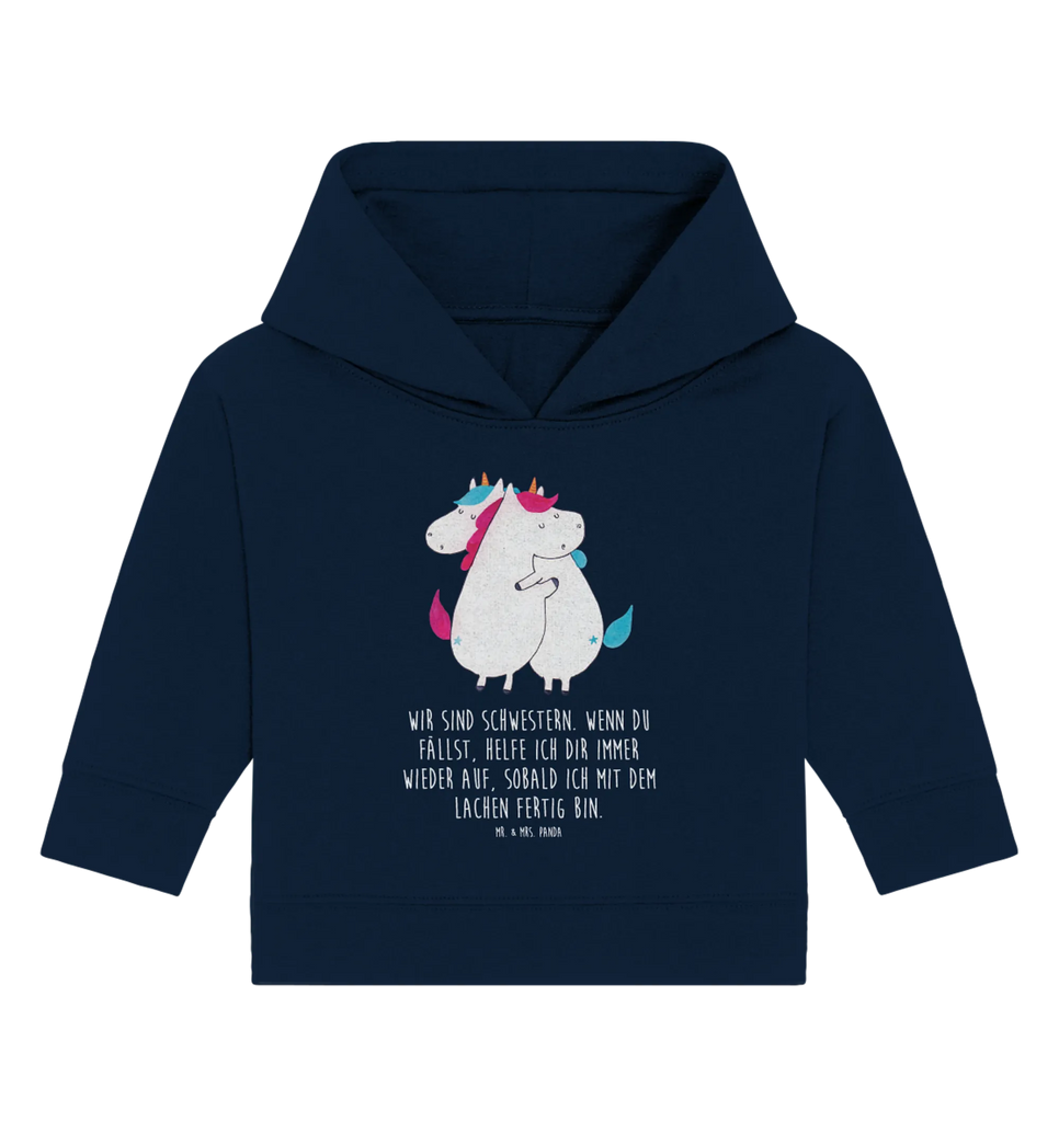 Organic Baby Hoodie Einhörner Umarmen Baby Kapuzenshirt, Baby Kapuzensweatshirt, Baby Hoodie, Baby Pullover, Einhorn, Einhörner, Einhorn Deko, Pegasus, Unicorn, Freundinnen, Freundin, BFF, Schwester, Schwestern, Familie, Geschwister, Sister, Liebe