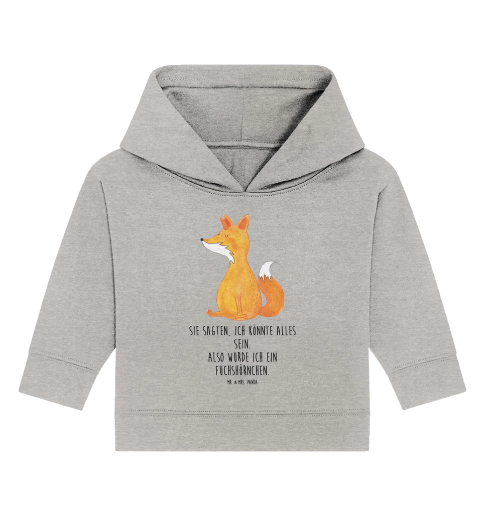 Organic Baby Hoodie Einhorn Fuchs Baby Kapuzenshirt, Baby Kapuzensweatshirt, Baby Hoodie, Baby Pullover, Einhorn, Einhörner, Einhorn Deko, Pegasus, Unicorn, Fuchs, Unicorns, Fuchshörnchen, Fuchshorn, Foxycorn, Füchse