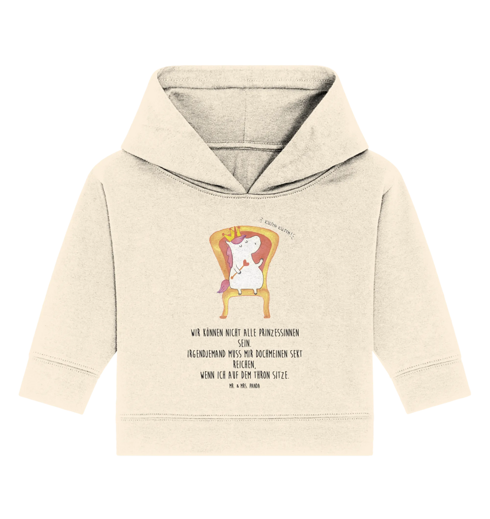 Organic Baby Hoodie Einhorn König Baby Kapuzenshirt, Baby Kapuzensweatshirt, Baby Hoodie, Baby Pullover, Einhorn, Einhörner, Einhorn Deko, Pegasus, Unicorn, König, Präsident, Bundeskanzler, Herrscher, Kaiser, Prinzessin, Krone