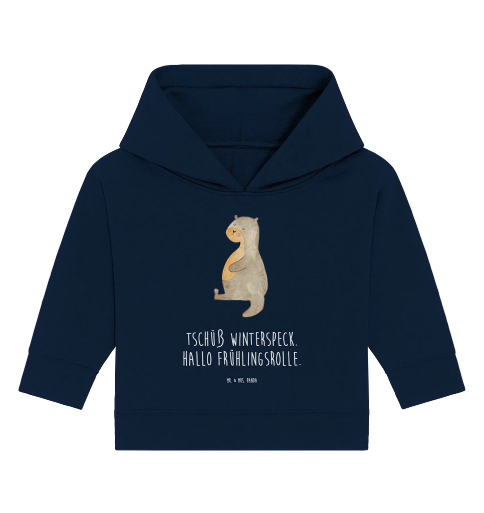 Organic Baby Hoodie Otter Bauch Baby Kapuzenshirt, Baby Kapuzensweatshirt, Baby Hoodie, Baby Pullover, Otter, Fischotter, Seeotter, Otter Seeotter See Otter