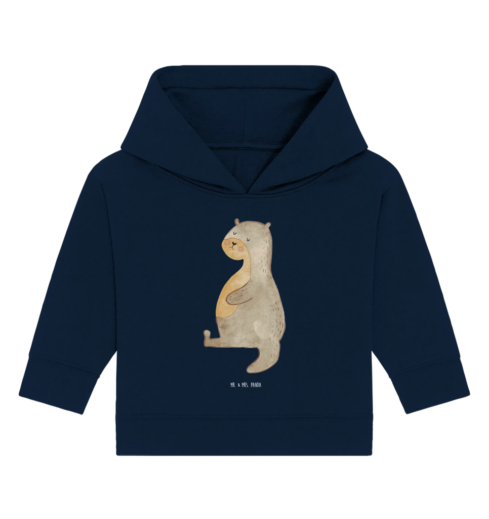 Organic Baby Hoodie Otter Bauch Baby Kapuzenshirt, Baby Kapuzensweatshirt, Baby Hoodie, Baby Pullover, Otter, Fischotter, Seeotter, Otter Seeotter See Otter