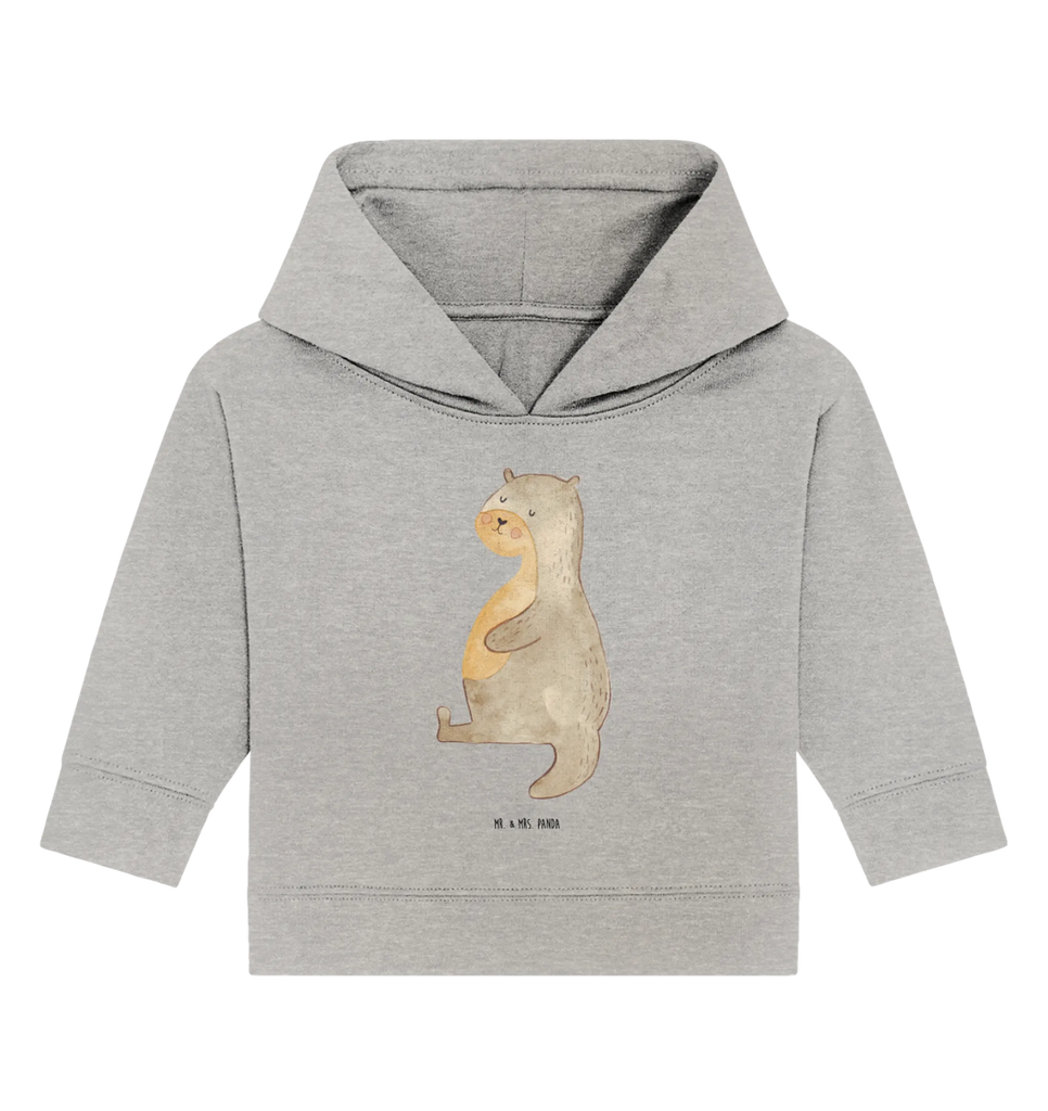 Organic Baby Hoodie Otter Bauch Baby Kapuzenshirt, Baby Kapuzensweatshirt, Baby Hoodie, Baby Pullover, Otter, Fischotter, Seeotter, Otter Seeotter See Otter