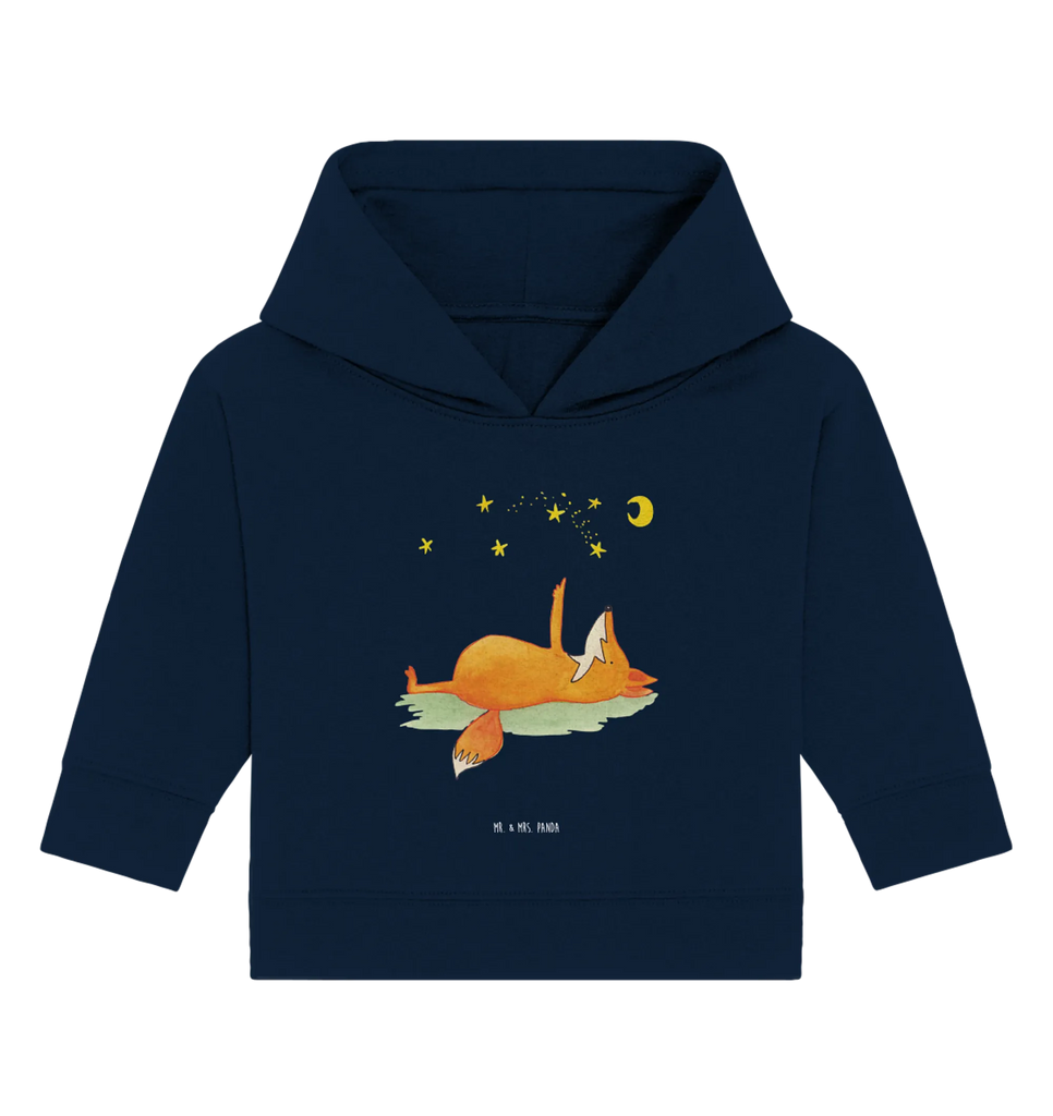 Organic Baby Hoodie Fuchs Sterne Baby Kapuzenshirt, Baby Kapuzensweatshirt, Baby Hoodie, Baby Pullover, Fuchs, Füchse, tröstende Worte, Spruch positiv, Spruch schön, Romantik, Always Look on the Bright Side of Life