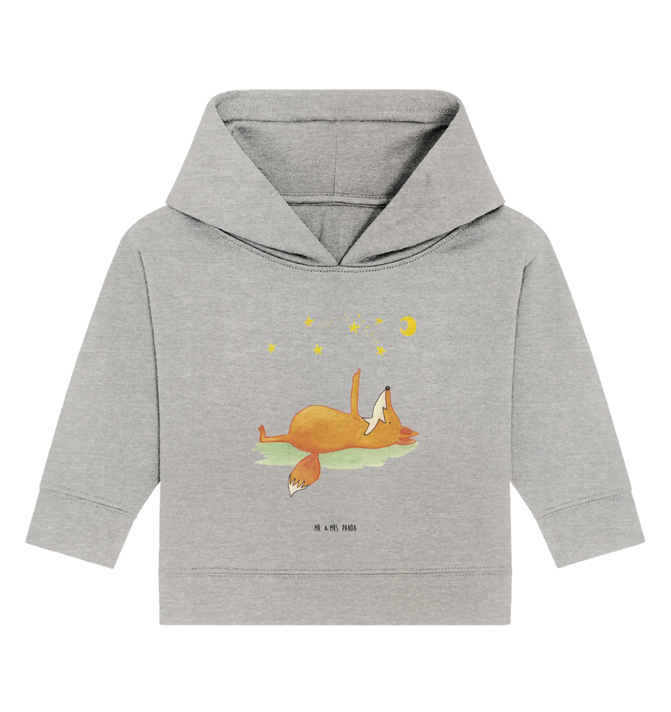 Organic Baby Hoodie Fuchs Sterne Baby Kapuzenshirt, Baby Kapuzensweatshirt, Baby Hoodie, Baby Pullover, Fuchs, Füchse, tröstende Worte, Spruch positiv, Spruch schön, Romantik, Always Look on the Bright Side of Life