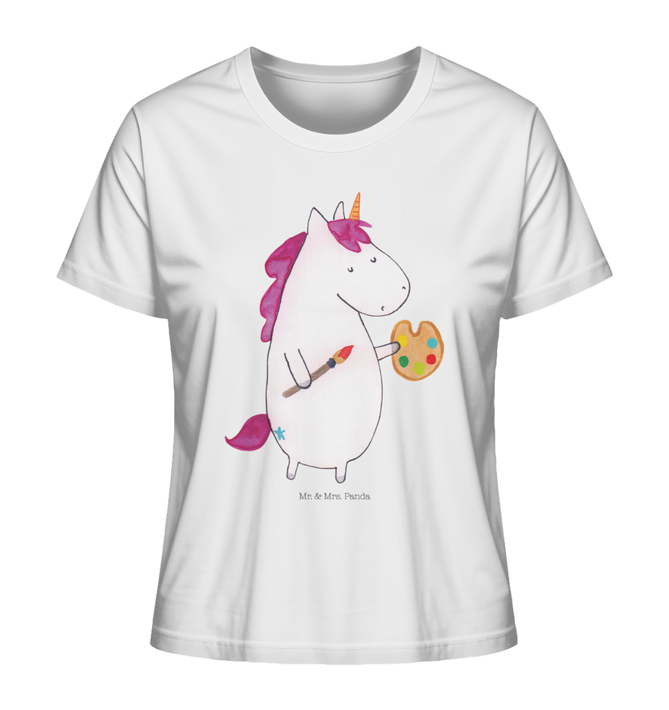 Shirt Damen Einhorn Künstler T-Shirt, Shirt, Tshirt, Lustiges T-Shirt, T-Shirt mit Spruch, Party, Junggesellenabschied, Jubiläum, Geburstag, Herrn, Damen, Männer, Frauen, Schlafshirt, Nachthemd, Sprüche, Einhorn, Einhörner, Einhorn Deko, Pegasus, Unicorn, Englisch, Künstler, Artist, Malen, Zeichnen, Welt, Farbe, Stift, Pinsel, Geschenk, Maler