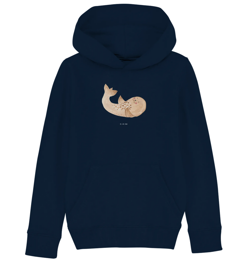 Organic Kinder Hoodie Robbe liegend Kinder Hoodie, Kapuzenpullover, Kinder Oberteil, Mädchen Hoodie, Jungen Hoodie, Mädchen Kapuzenpullover, Jungen Kapuzenpullover, Mädchen Kleidung, Jungen Kleidung, Mädchen Oberteil, Jungen Oberteil, Tiermotive, Gute Laune, lustige Sprüche, Tiere, Robbe, Robben, Seehund, Strand, Meerestier, Ostsee, Nordsee, Lachen, Freude