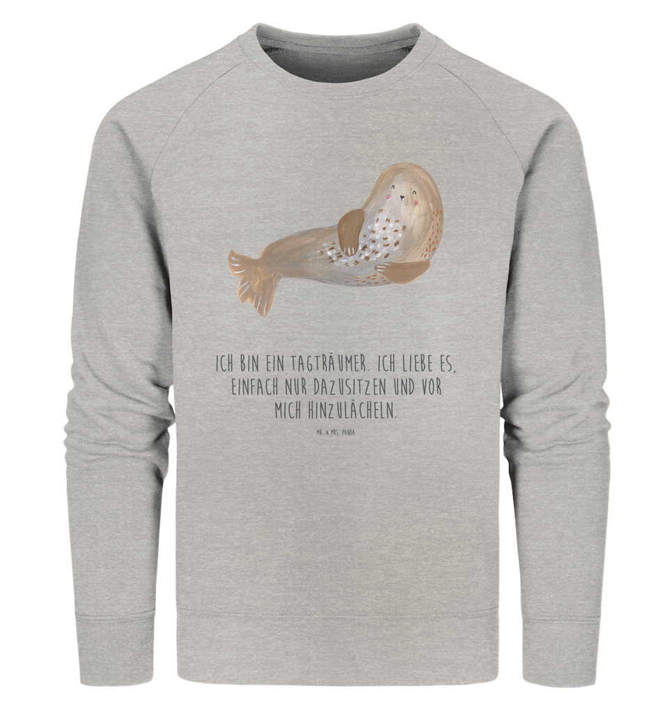 Organic Pullover Robbe lachend Pullover, Pullover Männer, Pullover Frauen, Sweatshirt, Sweatshirt Männer, Sweatshirt Frauen, Unisex, Tiermotive, Gute Laune, lustige Sprüche, Tiere, Robbe, Robben, Seehund, Strand, Meerestier, Ostsee, Nordsee