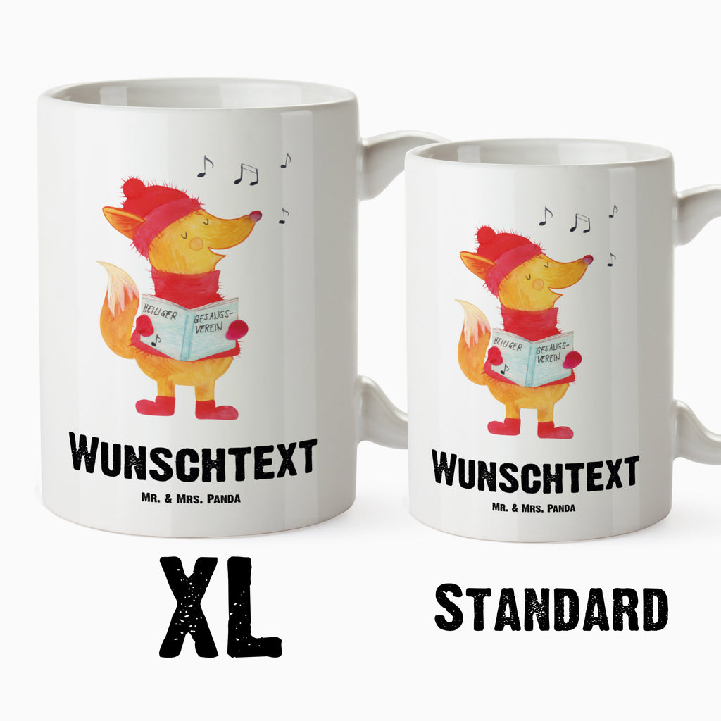 Personalisierte XL Tasse Fuchs Sänger Personalisierte XL Tasse, Personalisierte Große Tasse, Personalisierte Grosse Kaffeetasse, PErsonalisierter XL Becher, XL Teetasse mit Namen, XL Becher mit Namen, spülmaschinenfest, Jumbo Tasse, Groß, Personalisiert, XL Tasse mit Namen, XL Namenstasse, Jumbo Namenstasse, Winter, Weihnachten, Weihnachtsdeko, Nikolaus, Advent, Heiligabend, Wintermotiv, Fuchs, Füchse, Sänger, Geschenk Sänger, Singen, Weihnachtslieder