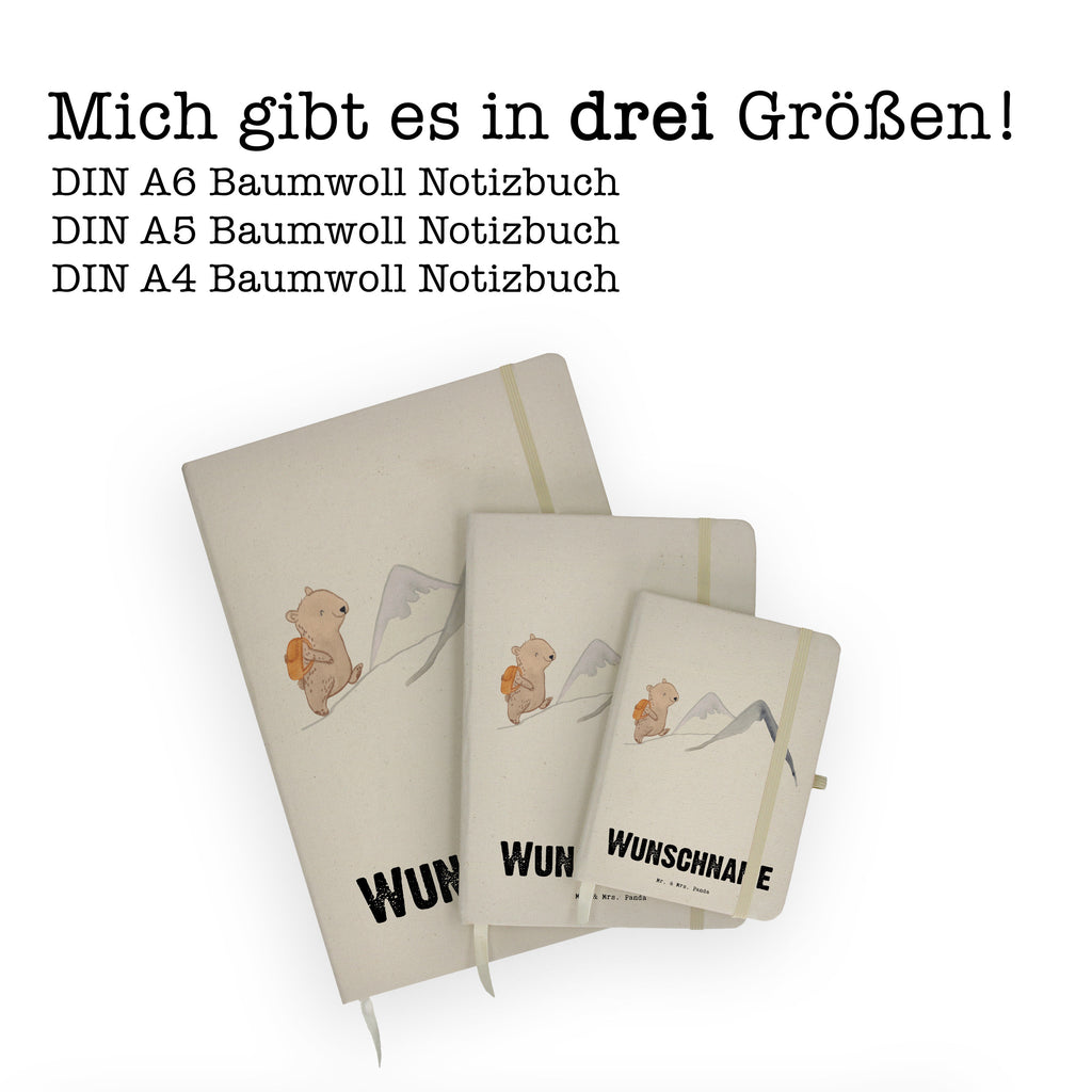 DIN A4 Personalisiertes Notizbuch Bär Bergsteigen Tage Personalisiertes Notizbuch, Notizbuch mit Namen, Notizbuch bedrucken, Personalisierung, Namensbuch, Namen, Geschenk, Sport, Sportart, Hobby, Schenken, Danke, Dankeschön, Auszeichnung, Gewinn, Sportler, Bergsteigen, wandern, Bergsport, Trekking, Alpinismus, Alpinwandern