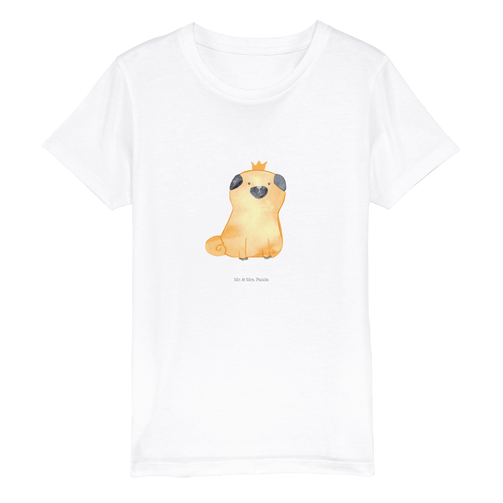 Organic Kinder T-Shirt Mops Krone Kinder T-Shirt, Kinder T-Shirt Mädchen, Kinder T-Shirt Jungen, Hund, Hundemotiv, Haustier, Hunderasse, Tierliebhaber, Hundebesitzer, Sprüche, Mops, allergisch, kinderlos, Hausregel, Hundebesitzer. Spruch, lustig