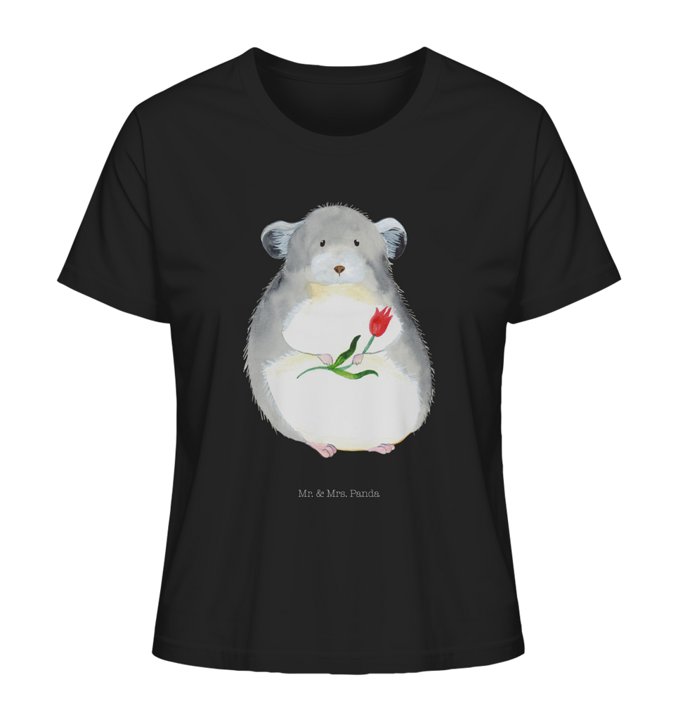 Shirt Damen Chinchilla Blume T-Shirt, Shirt, Tshirt, Lustiges T-Shirt, T-Shirt mit Spruch, Party, Junggesellenabschied, Jubiläum, Geburstag, Herrn, Damen, Männer, Frauen, Schlafshirt, Nachthemd, Sprüche, Tiermotive, Gute Laune, lustige Sprüche, Tiere, Chinchilla, Chinchillas, Liebeskummer, Kummer, Depressionen, traurig sein, Chaos, Glücklichsein, Büro, Büroalltag