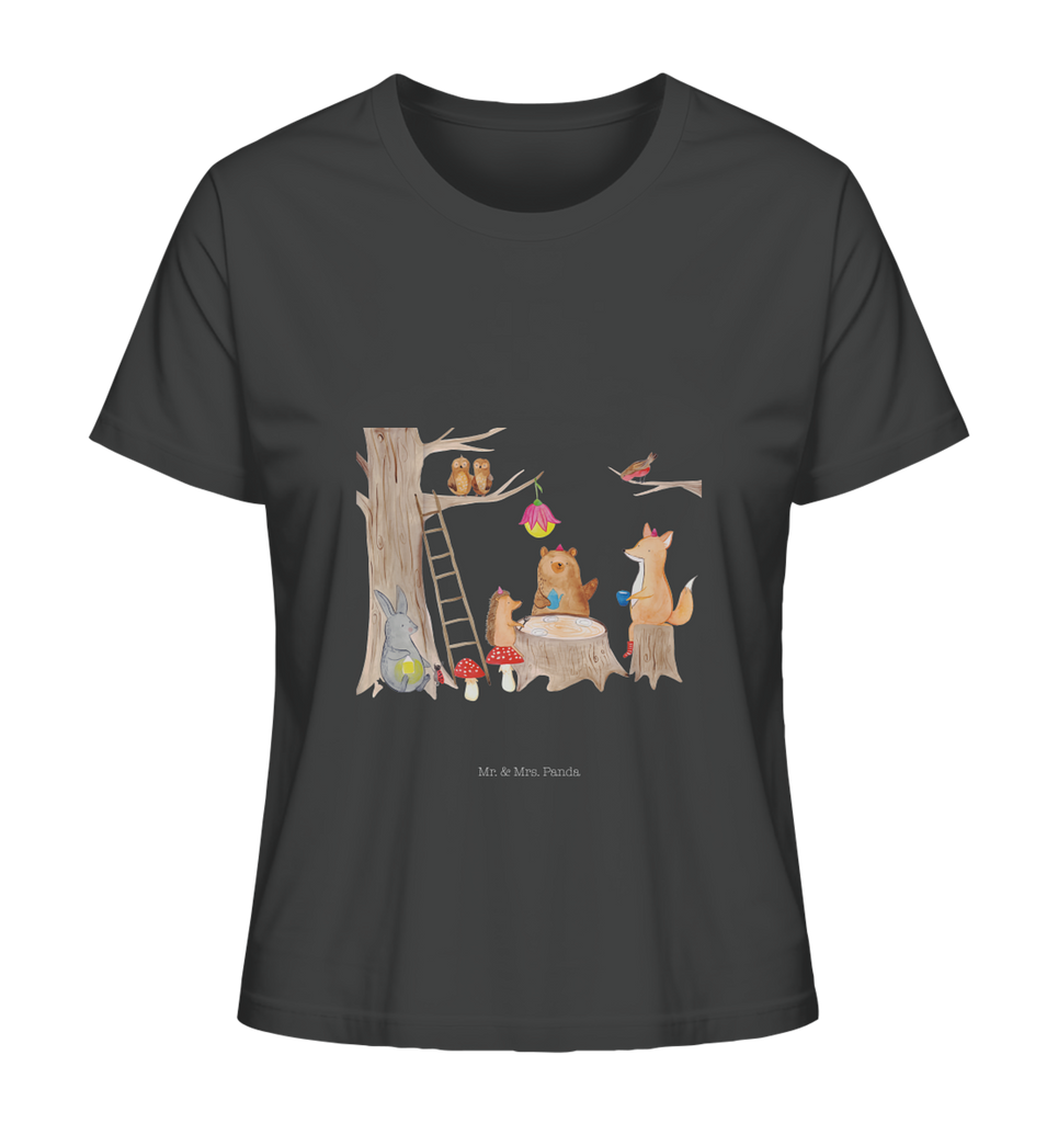 Shirt Damen Waldtiere Picknick T-Shirt, Shirt, Tshirt, Lustiges T-Shirt, T-Shirt mit Spruch, Party, Junggesellenabschied, Jubiläum, Geburstag, Herrn, Damen, Männer, Frauen, Schlafshirt, Nachthemd, Sprüche, Tiermotive, Gute Laune, lustige Sprüche, Tiere, Waldtiere, Picknick, Wald, Fuchs, Hase, Igel, Maus, Eichhörnchen