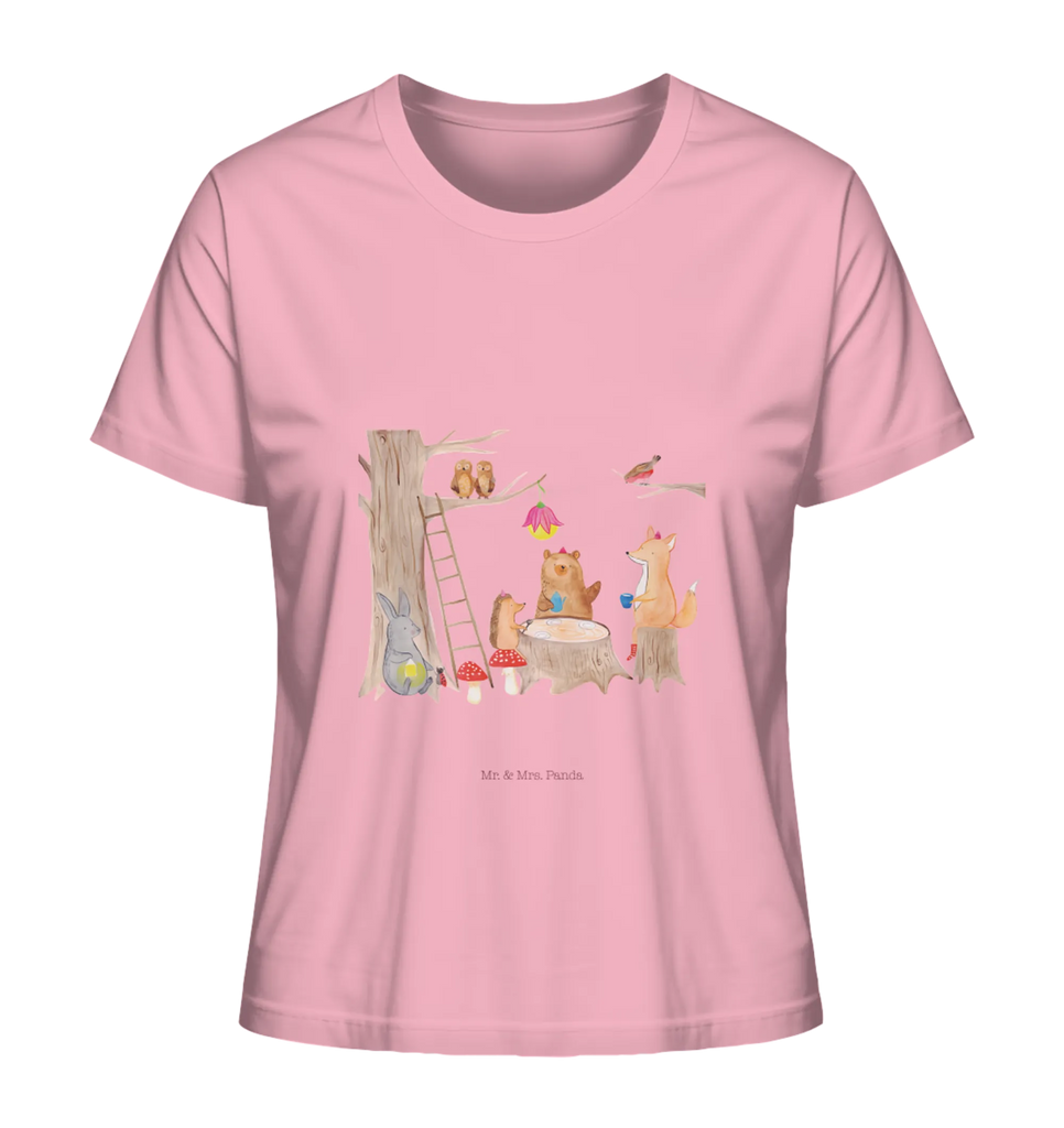 Shirt Damen Waldtiere Picknick T-Shirt, Shirt, Tshirt, Lustiges T-Shirt, T-Shirt mit Spruch, Party, Junggesellenabschied, Jubiläum, Geburstag, Herrn, Damen, Männer, Frauen, Schlafshirt, Nachthemd, Sprüche, Tiermotive, Gute Laune, lustige Sprüche, Tiere, Waldtiere, Picknick, Wald, Fuchs, Hase, Igel, Maus, Eichhörnchen