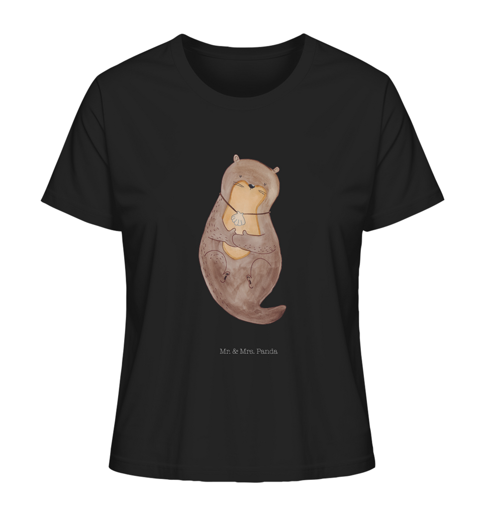 Shirt Damen Otter Muschel T-Shirt, Shirt, Tshirt, Lustiges T-Shirt, T-Shirt mit Spruch, Party, Junggesellenabschied, Jubiläum, Geburstag, Herrn, Damen, Männer, Frauen, Schlafshirt, Nachthemd, Sprüche, Otter, Fischotter, Seeotter, Otterliebe, grübeln, träumen, Motivation, Tagträumen, Büro