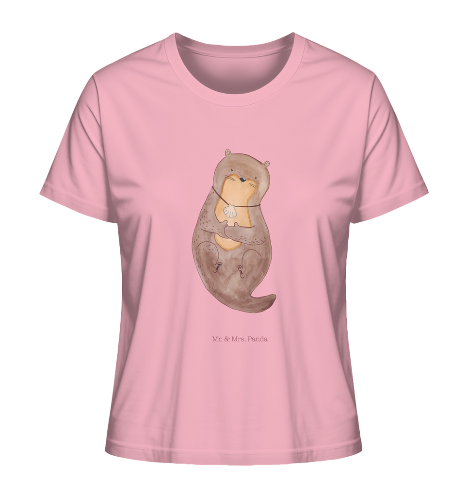 Shirt Damen Otter Muschel T-Shirt, Shirt, Tshirt, Lustiges T-Shirt, T-Shirt mit Spruch, Party, Junggesellenabschied, Jubiläum, Geburstag, Herrn, Damen, Männer, Frauen, Schlafshirt, Nachthemd, Sprüche, Otter, Fischotter, Seeotter, Otterliebe, grübeln, träumen, Motivation, Tagträumen, Büro