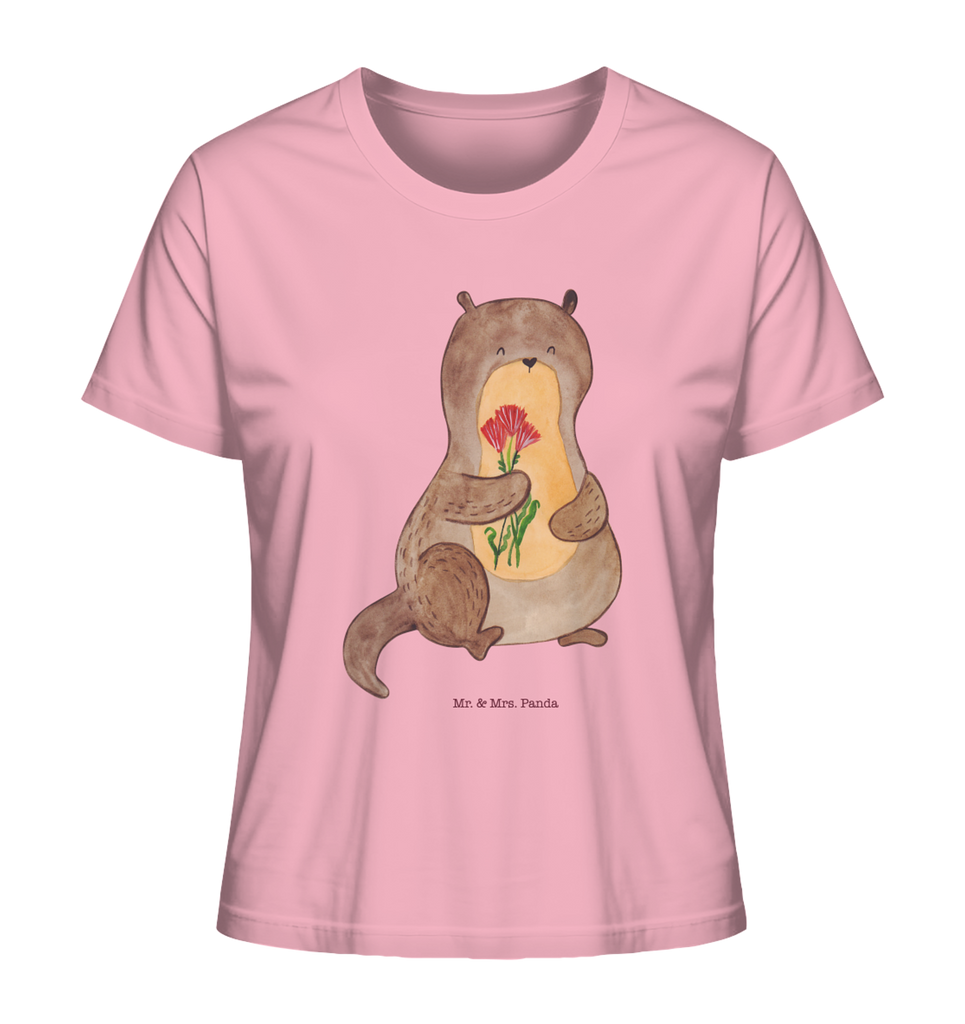 Shirt Damen Otter Blumenstrauß T-Shirt, Shirt, Tshirt, Lustiges T-Shirt, T-Shirt mit Spruch, Party, Junggesellenabschied, Jubiläum, Geburstag, Herrn, Damen, Männer, Frauen, Schlafshirt, Nachthemd, Sprüche, Otter, Fischotter, Seeotter, Otter Seeotter See Otter