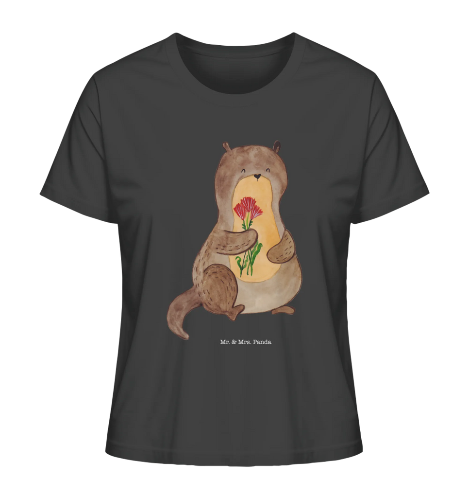 Shirt Damen Otter Blumenstrauß T-Shirt, Shirt, Tshirt, Lustiges T-Shirt, T-Shirt mit Spruch, Party, Junggesellenabschied, Jubiläum, Geburstag, Herrn, Damen, Männer, Frauen, Schlafshirt, Nachthemd, Sprüche, Otter, Fischotter, Seeotter, Otter Seeotter See Otter