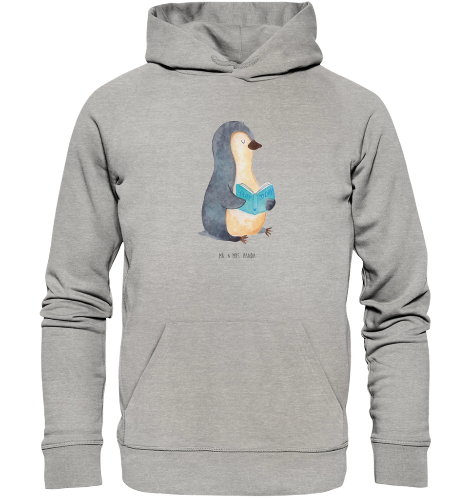 Organic Hoodie Pinguin Buch Hoodie, Öko-Hoodie, Kapuzenpullover, Unisex, Männer Hoodie, Frauen Hoodie, Männer Kapuzenpullover, Frauen Kapuzenpullover, Oberteil, Pinguin, Pinguine, Buch, Lesen, Bücherwurm, Nichtstun, Faulenzen, Ferien, Urlaub, Freizeit