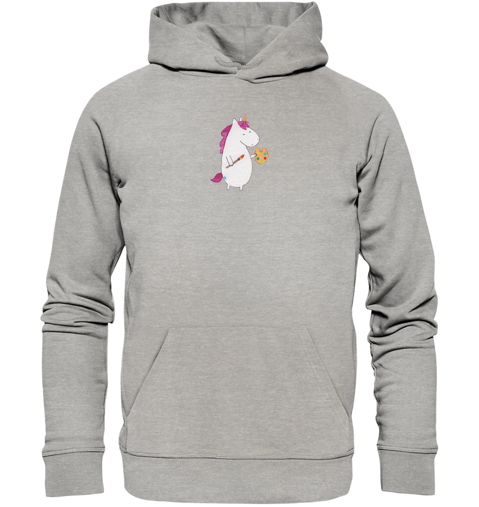 Organic Hoodie Einhorn Künstler Hoodie, Öko-Hoodie, Kapuzenpullover, Unisex, Männer Hoodie, Frauen Hoodie, Männer Kapuzenpullover, Frauen Kapuzenpullover, Oberteil, Einhorn, Einhörner, Einhorn Deko, Pegasus, Unicorn, Englisch, Künstler, Artist, Malen, Zeichnen, Welt, Farbe, Stift, Pinsel, Geschenk, Maler