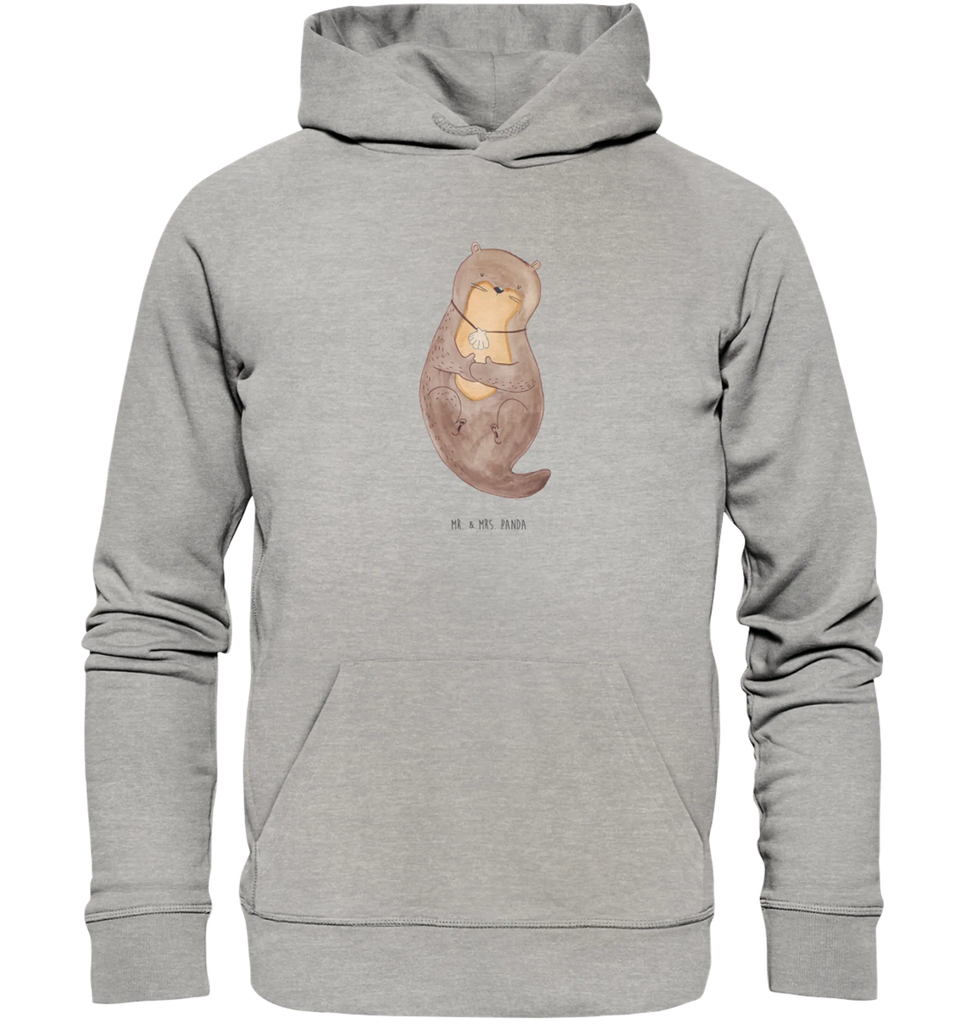 Organic Hoodie Otter Muschel Hoodie, Öko-Hoodie, Kapuzenpullover, Unisex, Männer Hoodie, Frauen Hoodie, Männer Kapuzenpullover, Frauen Kapuzenpullover, Oberteil, Otter, Fischotter, Seeotter, Otterliebe, grübeln, träumen, Motivation, Tagträumen, Büro