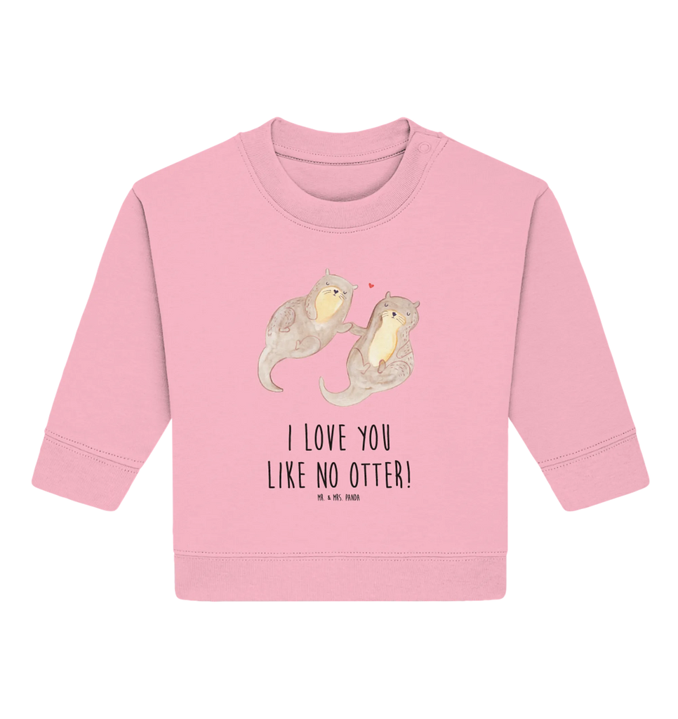 Organic Baby Pullover Otter Hände halten Baby Bullover, Baby Sweatshirt, Otter, Fischotter, Seeotter, Otter Seeotter See Otter