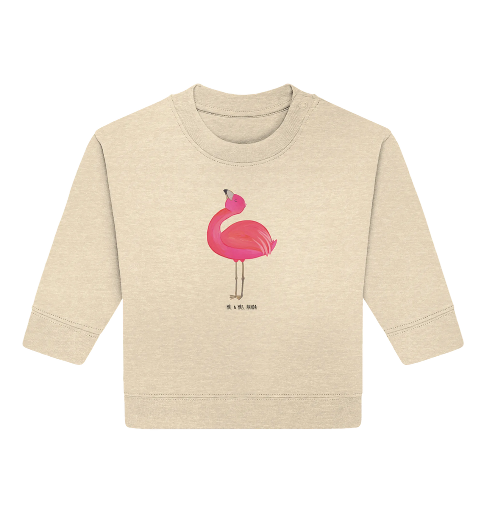 Organic Baby Pullover Flamingo Stolz Baby Bullover, Baby Sweatshirt, Flamingo, stolz, Freude, Selbstliebe, Selbstakzeptanz, Freundin, beste Freundin, Tochter, Mama, Schwester