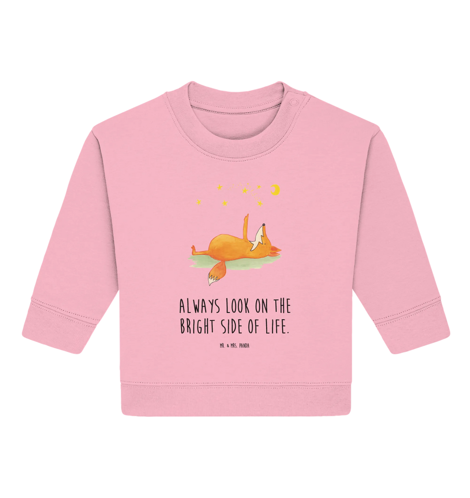 Organic Baby Pullover Fuchs Sterne Baby Bullover, Baby Sweatshirt, Fuchs, Füchse, tröstende Worte, Spruch positiv, Spruch schön, Romantik, Always Look on the Bright Side of Life