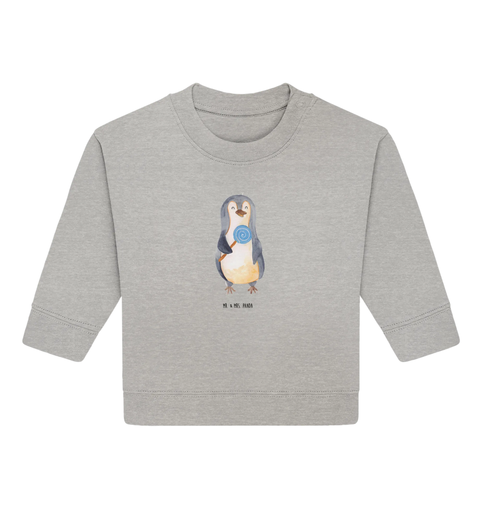 Organic Baby Pullover Pinguin Lolli Baby Bullover, Baby Sweatshirt, Pinguin, Pinguine, Lolli, Süßigkeiten, Blödsinn, Spruch, Rebell, Gauner, Ganove, Rabauke