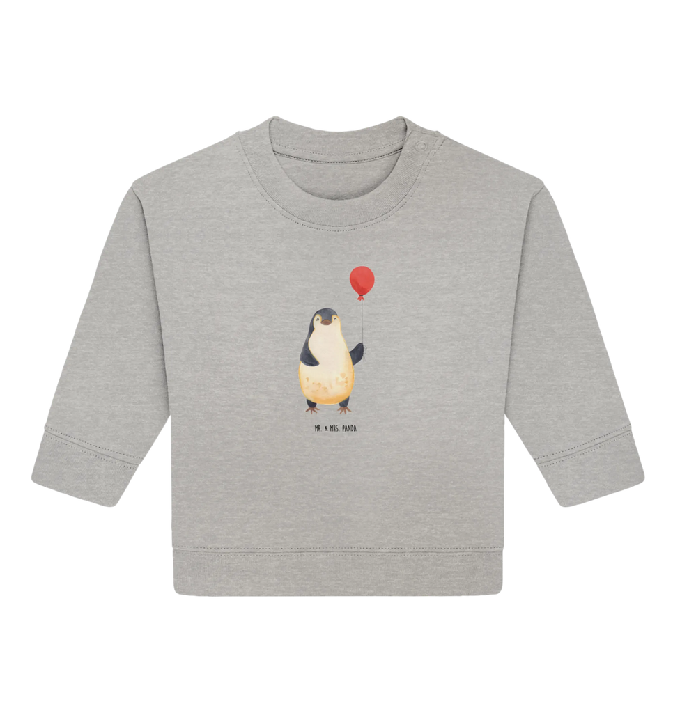 Organic Baby Pullover Pinguin Luftballon Baby Bullover, Baby Sweatshirt, Pinguin, Pinguine, Luftballon, Tagträume, Lebenslust, Geschenk Freundin, Geschenkidee, beste Freundin, Motivation, Neustart, neues Leben, Liebe, Glück