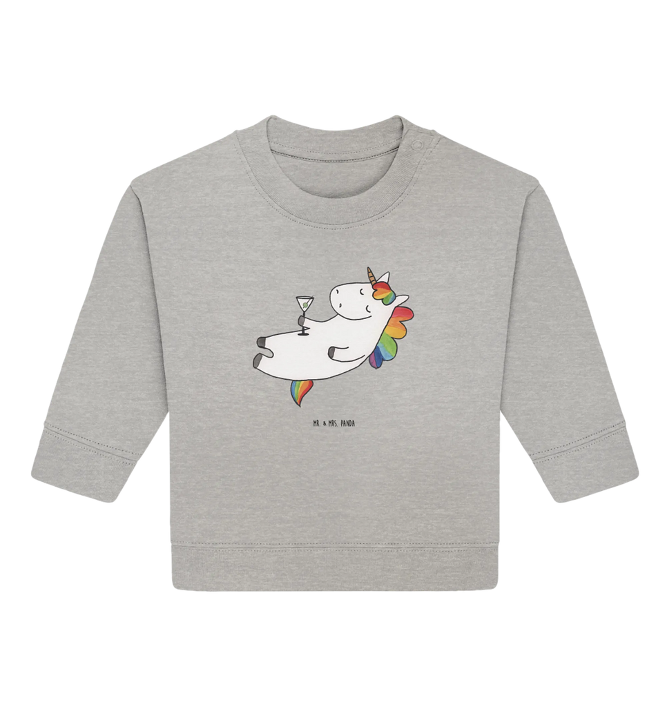 Organic Baby Pullover Einhorn Cocktail Baby Bullover, Baby Sweatshirt, Einhorn, Einhörner, Einhorn Deko, Pegasus, Unicorn, Party, Spaß, Feiern, Caipirinha, Rum, Cuba Libre, Sekt, Freundin, Geburtstag, lustig, witzig, Spruch, Glitzer