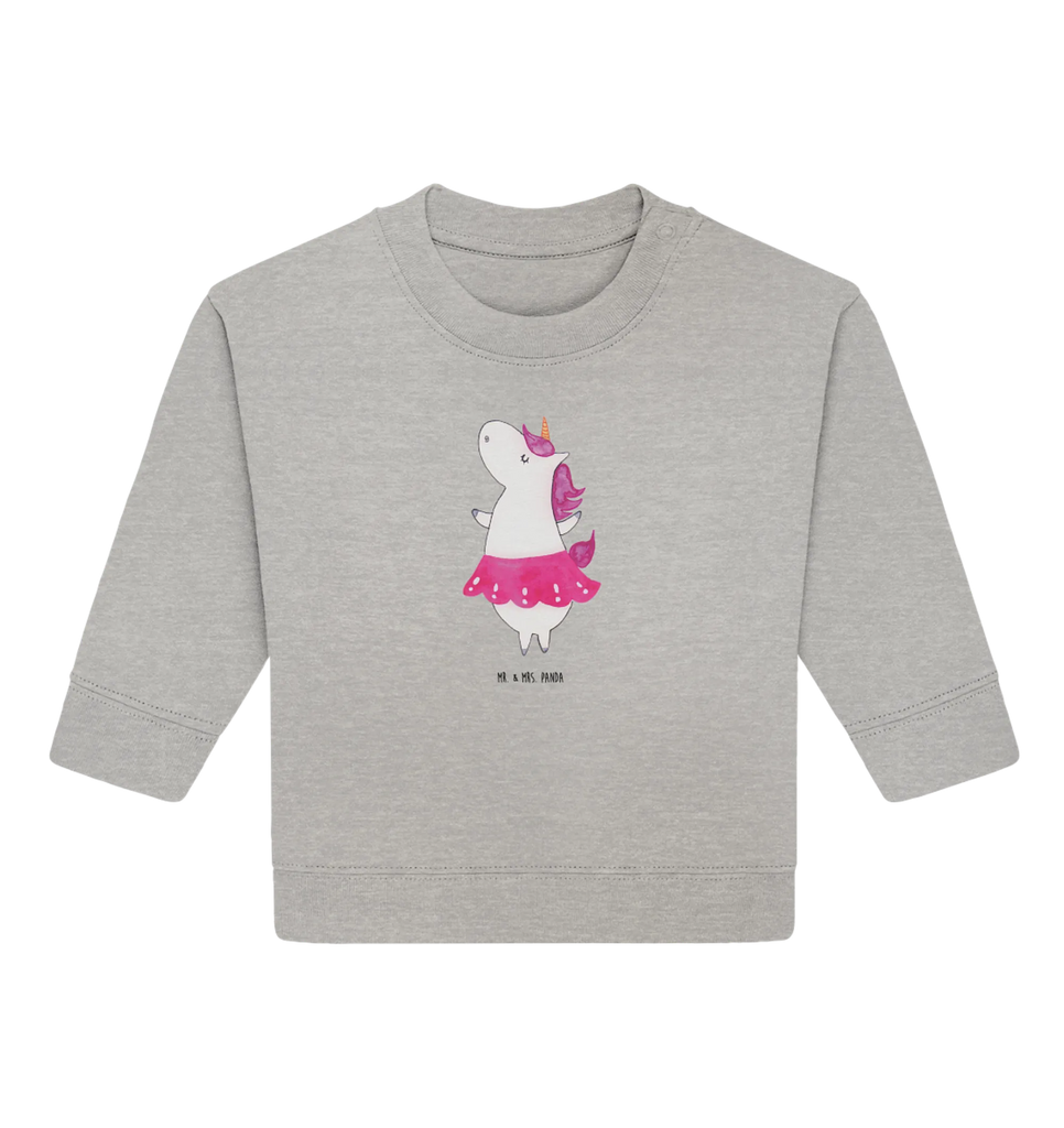 Organic Baby Pullover Einhorn Ballerina Baby Bullover, Baby Sweatshirt, Einhorn, Einhörner, Einhorn Deko, Pegasus, Unicorn, Tanzen, Ballerina, Party, Wohnung, Spaß, Feiern, Geburtstag, Tänzerin, Lebenslust, Lebensfreude