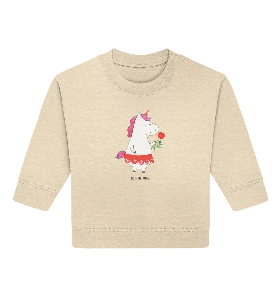 Organic Baby Pullover Einhorn Dame Baby Bullover, Baby Sweatshirt, Einhorn, Einhörner, Einhorn Deko, Pegasus, Unicorn, Dame, Lady, feine Dame, Freundin, Frau, Bachelor, Bachelorette, Abfuhr, Schluss machen, Trennung