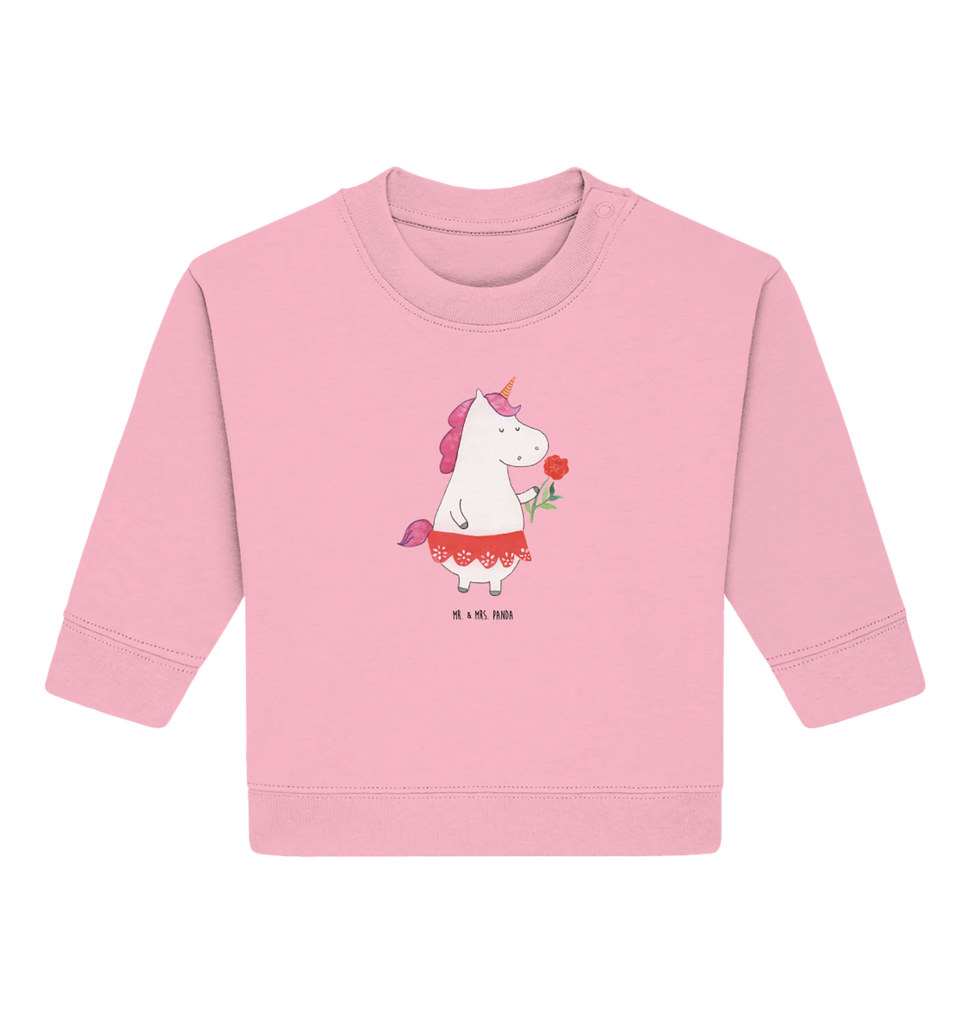 Organic Baby Pullover Einhorn Dame Baby Bullover, Baby Sweatshirt, Einhorn, Einhörner, Einhorn Deko, Pegasus, Unicorn, Dame, Lady, feine Dame, Freundin, Frau, Bachelor, Bachelorette, Abfuhr, Schluss machen, Trennung