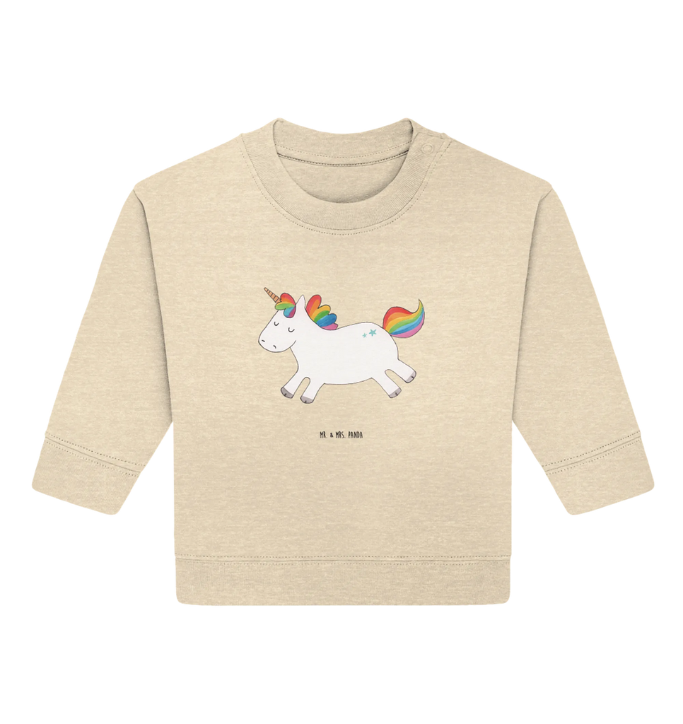 Organic Baby Pullover Einhorn Happy Baby Bullover, Baby Sweatshirt, Einhorn, Einhörner, Einhorn Deko, Pegasus, Unicorn, glücklich, fröhlich, Spaß, Freude, Lebensfreude, witzig, spannend, Lächeln, Lachen