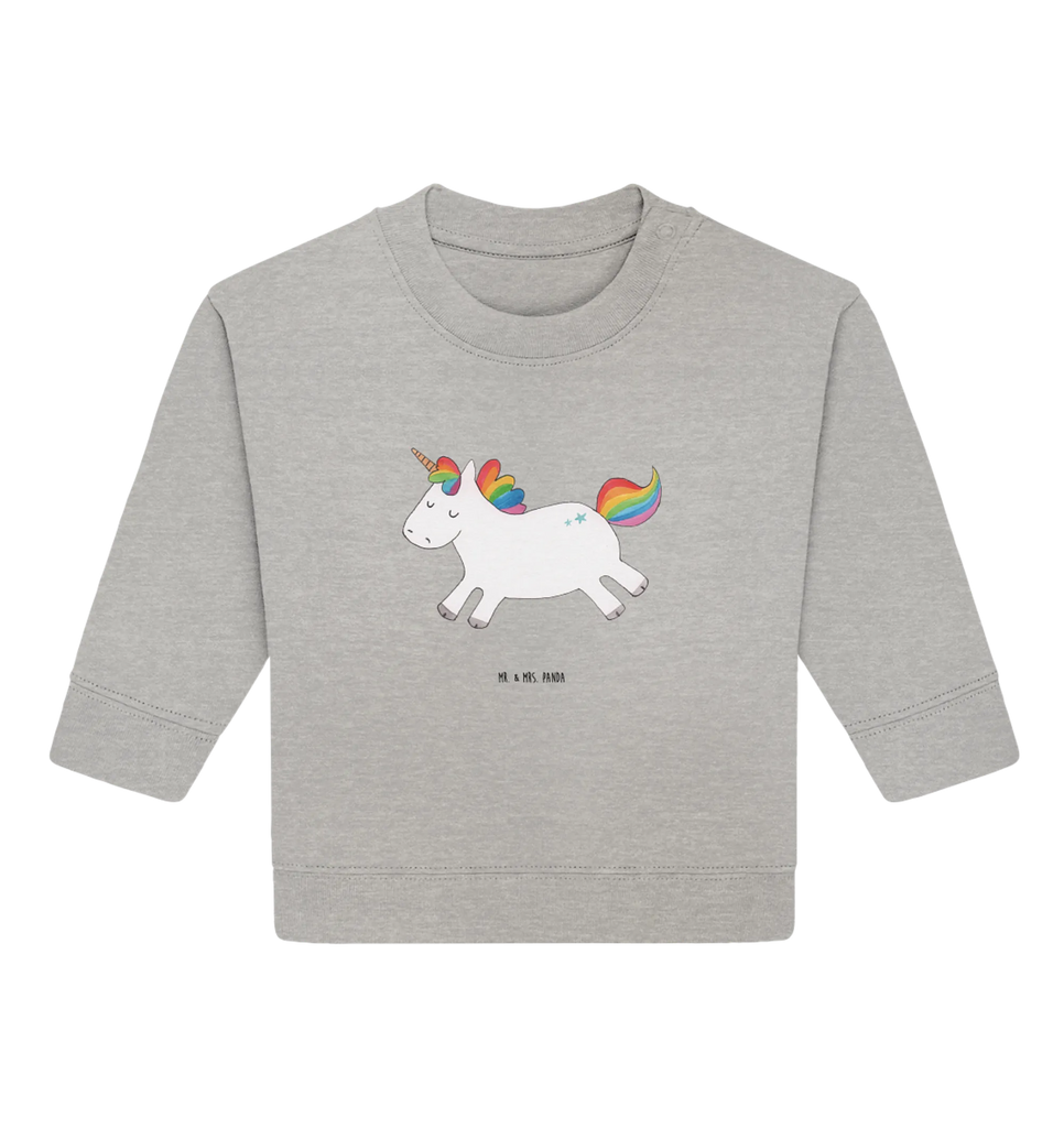 Organic Baby Pullover Einhorn Happy Baby Bullover, Baby Sweatshirt, Einhorn, Einhörner, Einhorn Deko, Pegasus, Unicorn, glücklich, fröhlich, Spaß, Freude, Lebensfreude, witzig, spannend, Lächeln, Lachen