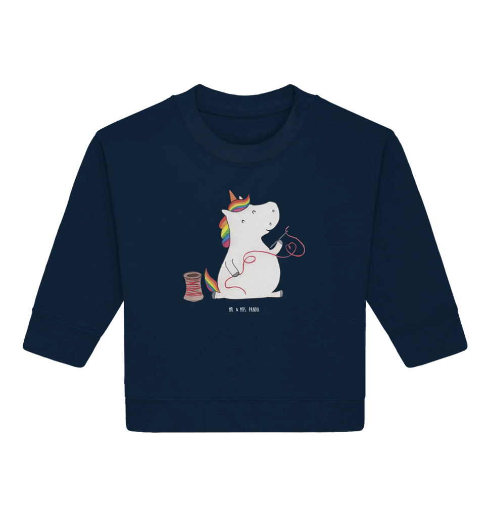 Organic Baby Pullover Einhorn Näherin Baby Bullover, Baby Sweatshirt, Einhorn, Einhörner, Einhorn Deko, Pegasus, Unicorn, Näherin, nähen, Mädchen, Freundin, Häkeln, Stricken, basteln, Nähzimmer