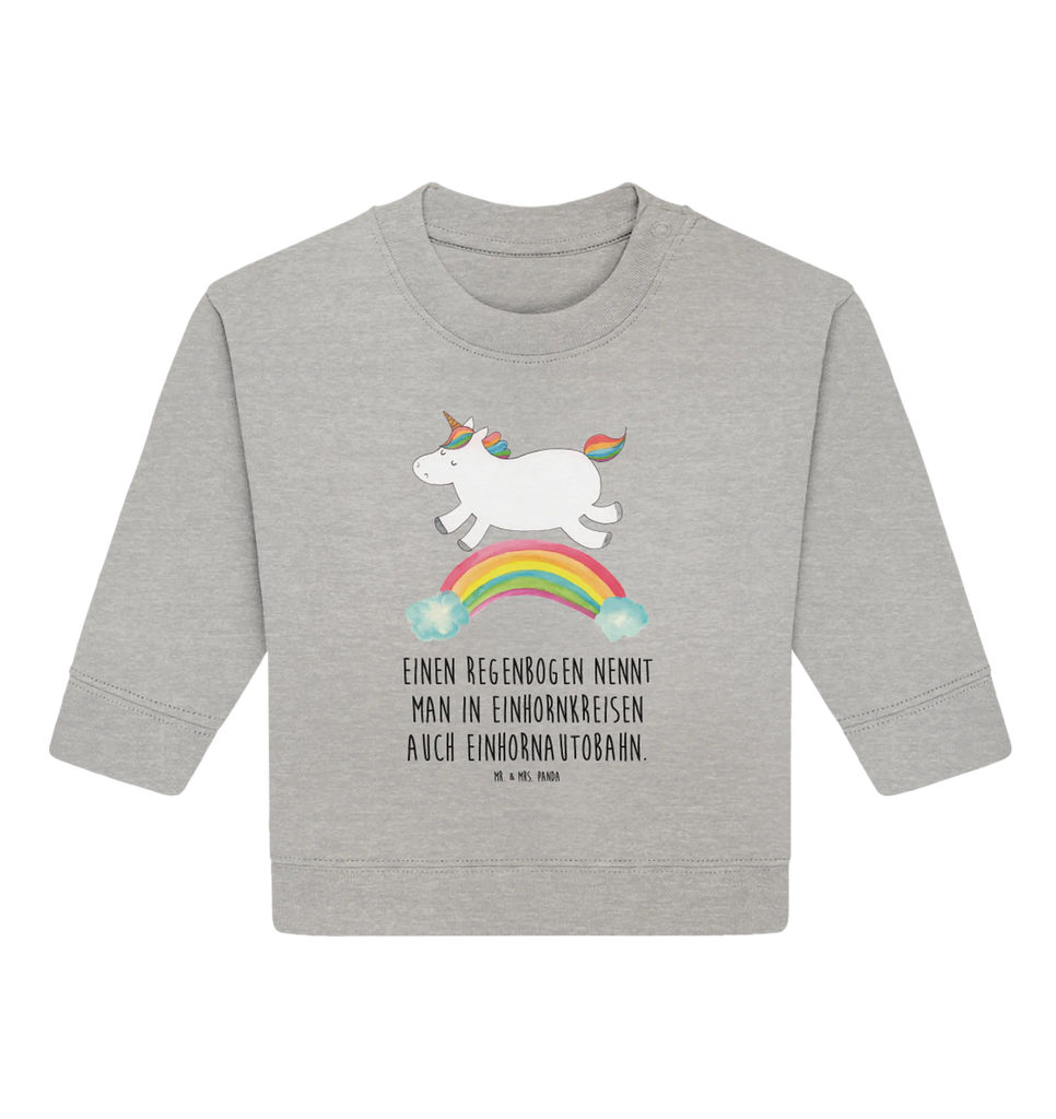 Organic Baby Pullover Einhorn Regenbogen Baby Bullover, Baby Sweatshirt, Einhorn, Einhörner, Einhorn Deko, Pegasus, Unicorn, Regenbogen, Glitzer, Einhornpower, Erwachsenwerden, Einhornautobahn