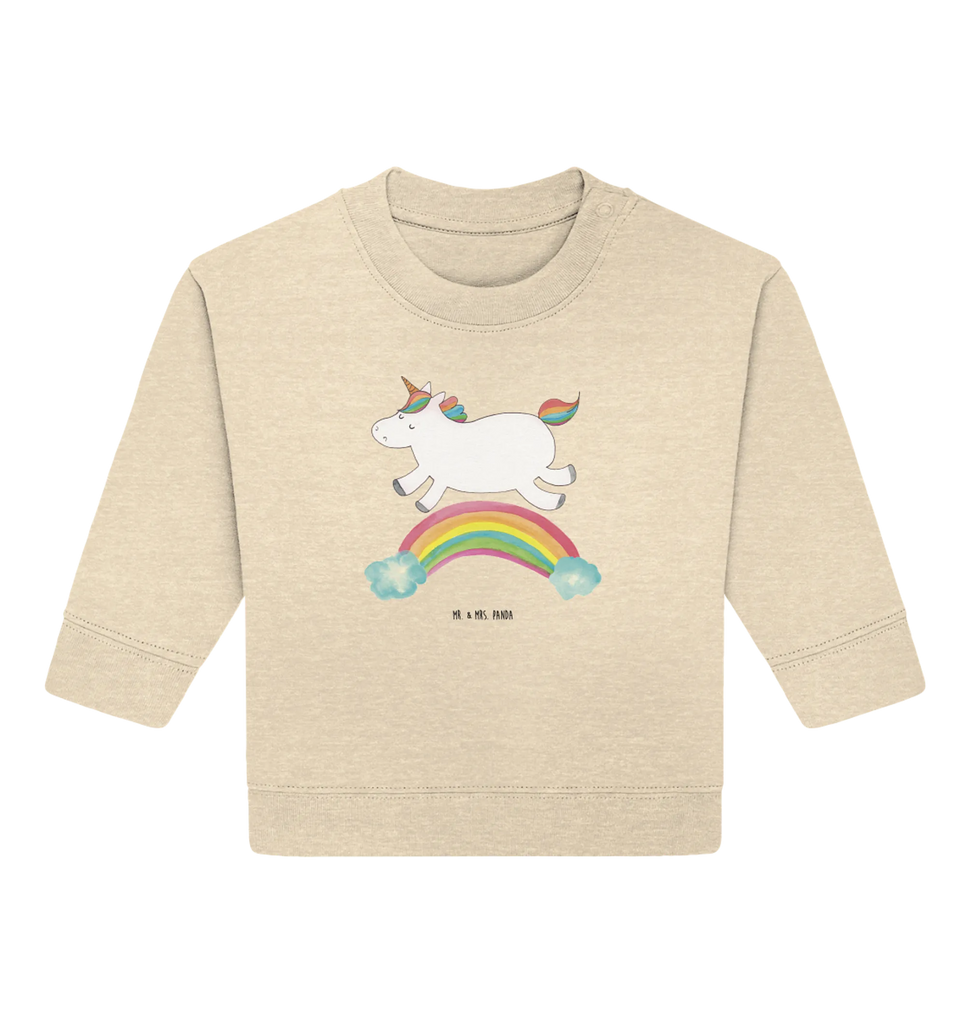 Organic Baby Pullover Einhorn Regenbogen Baby Bullover, Baby Sweatshirt, Einhorn, Einhörner, Einhorn Deko, Pegasus, Unicorn, Regenbogen, Glitzer, Einhornpower, Erwachsenwerden, Einhornautobahn