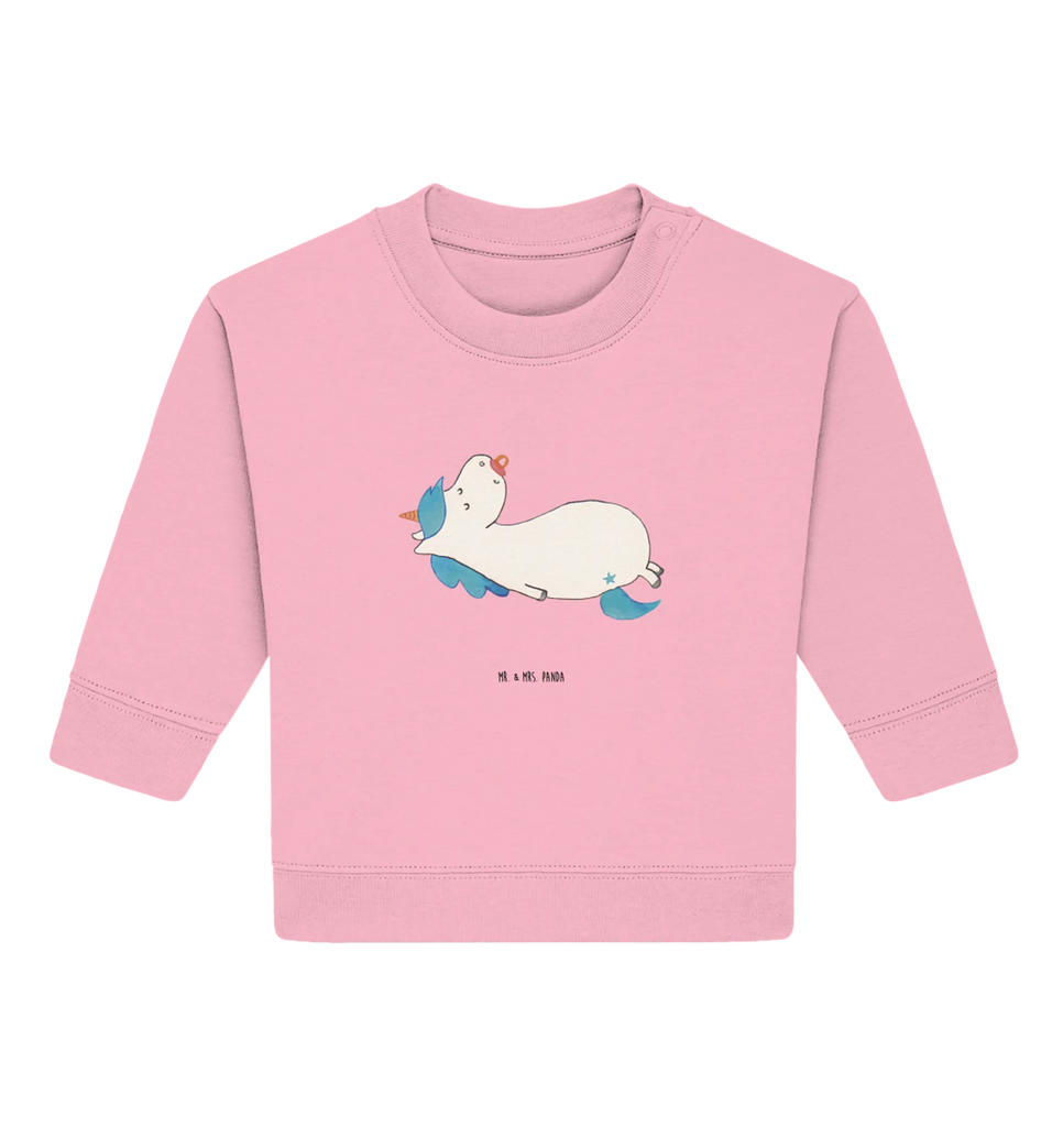 Organic Baby Pullover Einhorn Schnuller Baby Bullover, Baby Sweatshirt, Einhorn, Einhörner, Einhorn Deko, Pegasus, Unicorn, Baby, Kleinkind, Geburt, Geburtstag, Säugling, Schnuller, Geschenk Geburt, Mutter, Mama