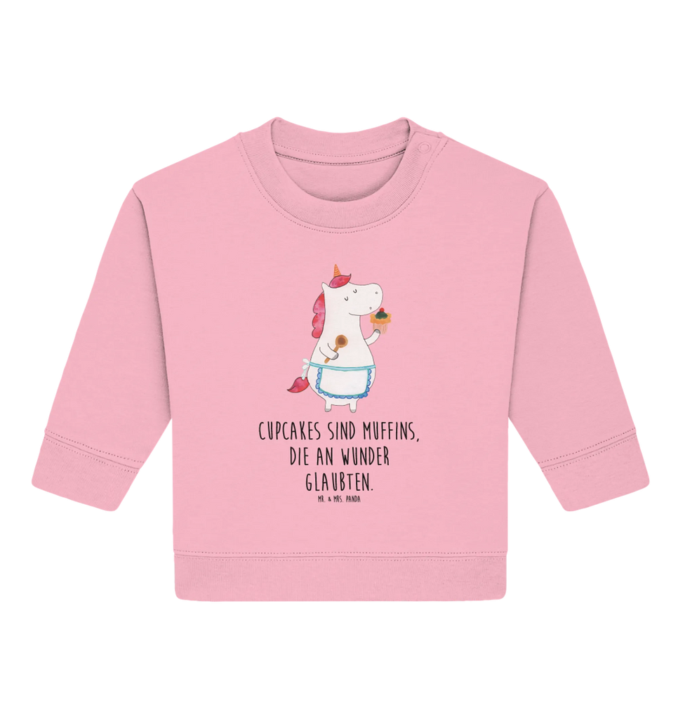 Organic Baby Pullover Einhorn Küche Baby Bullover, Baby Sweatshirt, Einhorn, Einhörner, Einhorn Deko, Pegasus, Unicorn, backen, Muffin, Motivation, Träumer, träumen, Bäckerin, Hobbykoch, Koch, Torte, Kuchen