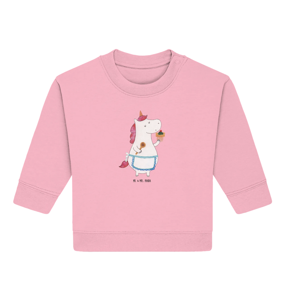 Organic Baby Pullover Einhorn Küche Baby Bullover, Baby Sweatshirt, Einhorn, Einhörner, Einhorn Deko, Pegasus, Unicorn, backen, Muffin, Motivation, Träumer, träumen, Bäckerin, Hobbykoch, Koch, Torte, Kuchen