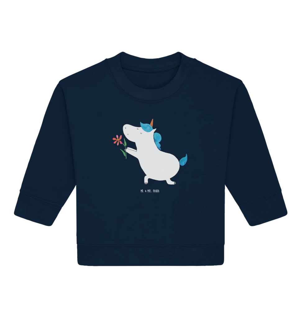 Organic Baby Pullover Einhorn Blume Baby Bullover, Baby Sweatshirt, Einhorn, Einhörner, Einhorn Deko, Pegasus, Unicorn, Liebe, Liebesbeweis, Antrag, Heiratsantrag, Verlobung, Ehepaar, Pärchen, Partner, Freund, Freundin, Ehe, heiraten